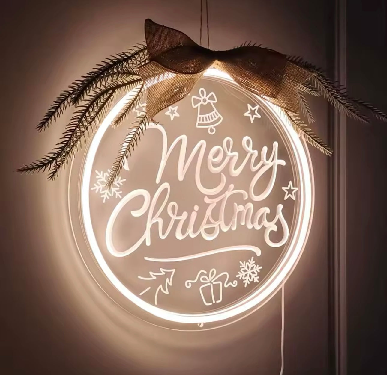 Merry Christmas Neon Sign – Festive Holiday Glow