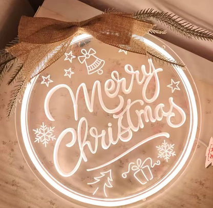 Merry Christmas Neon Sign – Festive Holiday Glow