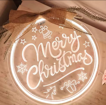 Merry Christmas Neon Sign – Festive Holiday Glow