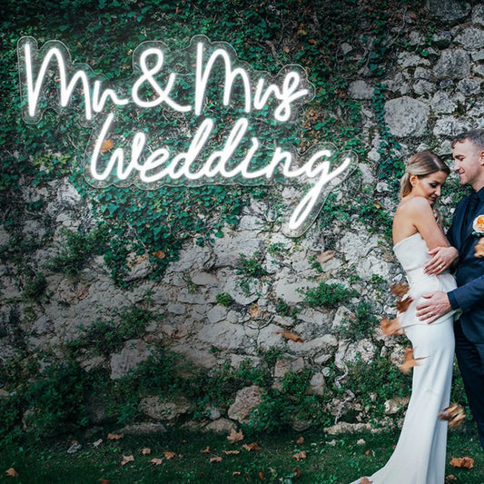 Mr. and Mrs., Wedding Neon Sign