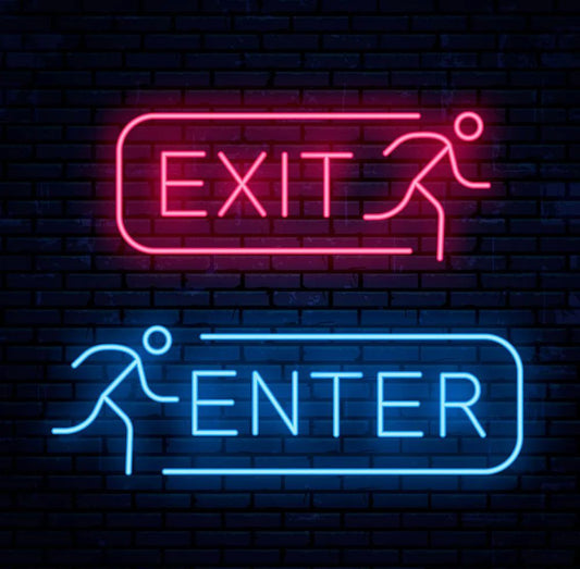 Enter and Exit Led Neon Sign