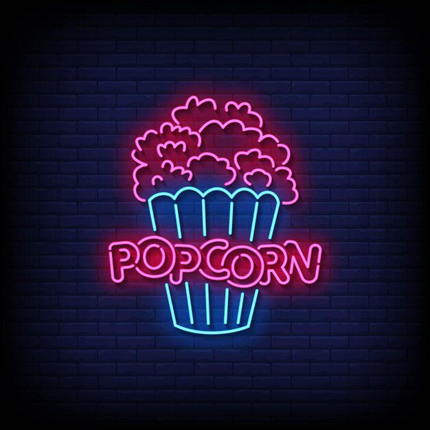 LED Neon “Popcorn” Sign