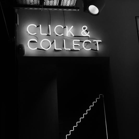 Click and Collect Neon Sign - LED Pickup Point Sign for Stores & Cafes